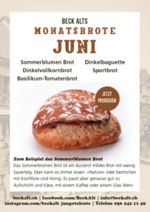 Flyer Brotfahrplan Juni von Beck Alt Endingen